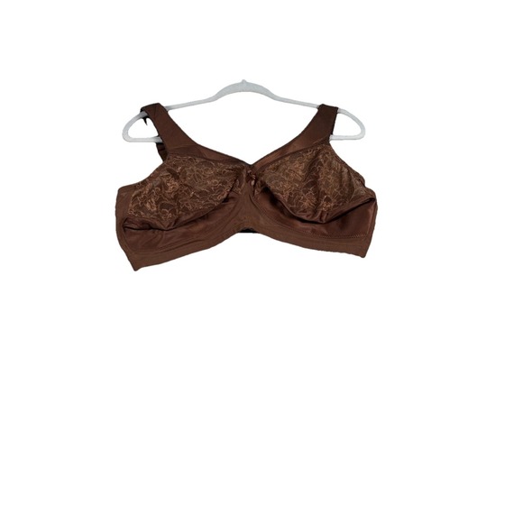 Glamorise Bra Magic lift Full Figure Lace Support Brown Size 42DD 1000 - Picture 1 of 4